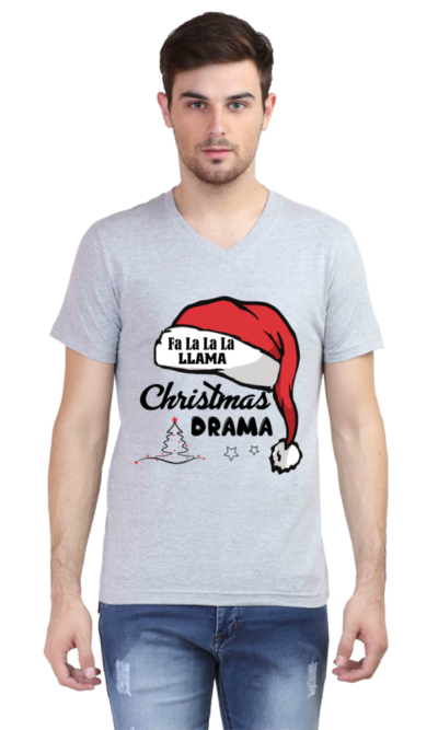 Christmas v- neck t-shirt