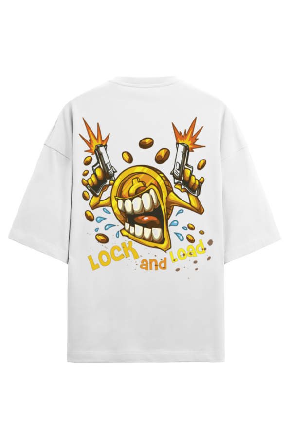 Lock And Load Oversized Graphic T-Shirt - Gear Up with Confidence!