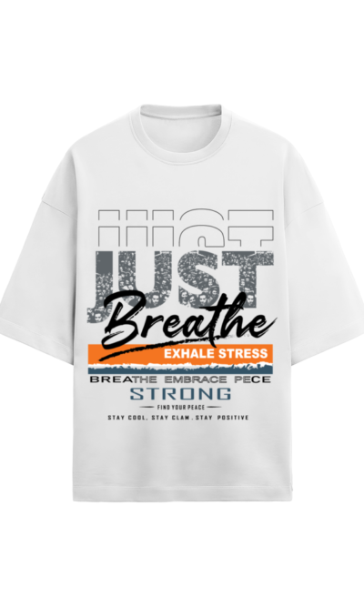 Just Breathe Man Graphic Oversize T-shirt