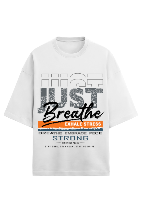 Just Breathe Man Graphic Oversize T-shirt