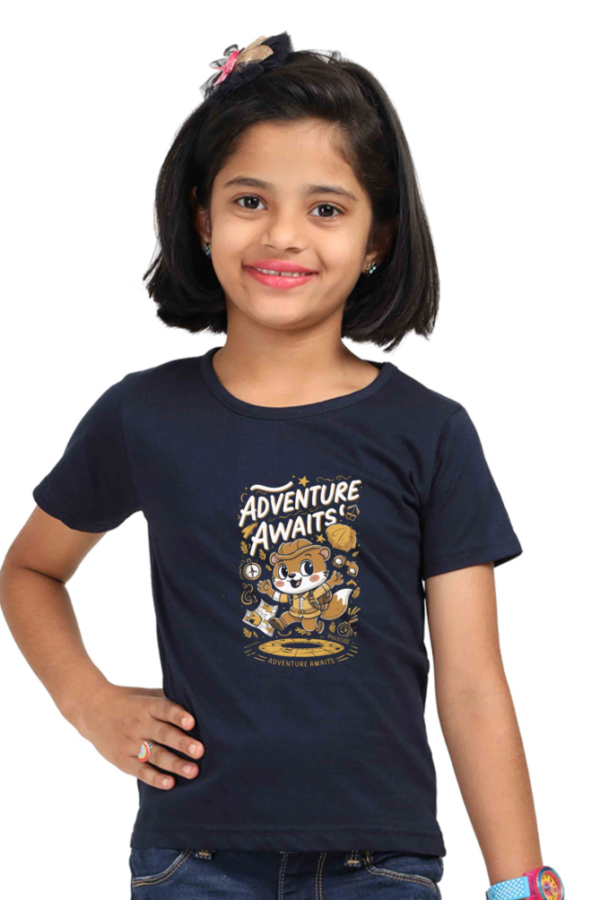 Adventure Awaits You Girls Graphic T-shirt