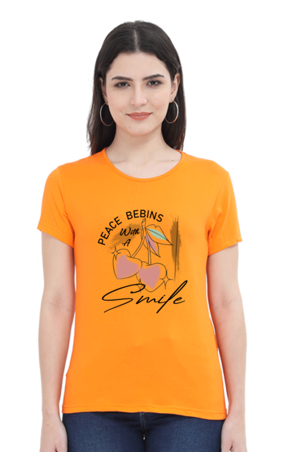 Peace Begins with a Smile Women's Graphic T-Shirt