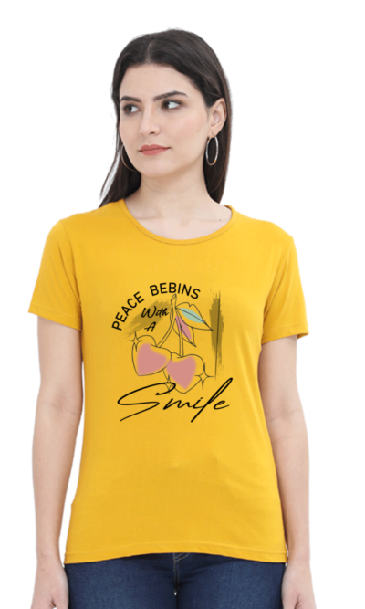 Peace Begins with a Smile Women's Graphic T-Shirt