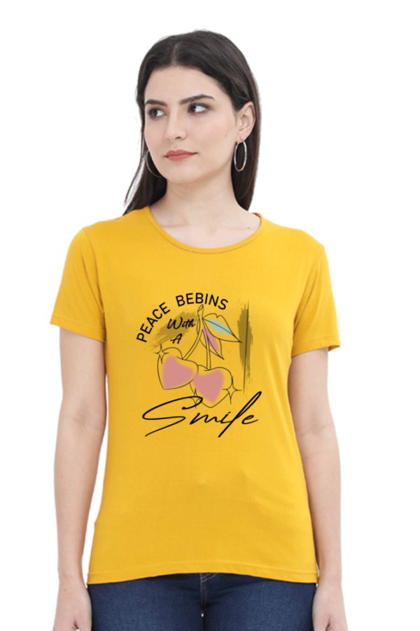 Peace Begins with a Smile Women's Graphic T-Shirt