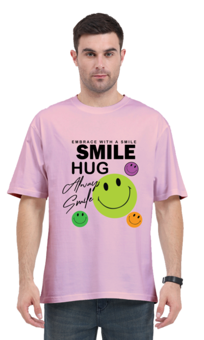 Embrace with a Smile Man Oversized Graphic T-shirt