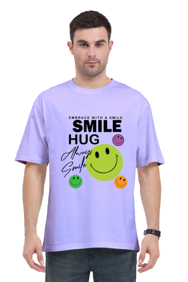 Embrace with a Smile Man Oversized Graphic T-shirt