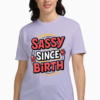 Sassy Since Birth Women's Graphic T-shirt - Trendy & Stylish Casual Tee Sassy Since Birth Women's Graphic T-shirt - Trendy & Stylish Casual Tee