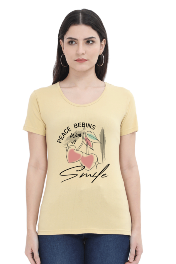 Peace Begins with a Smile Women's Graphic T-Shirt