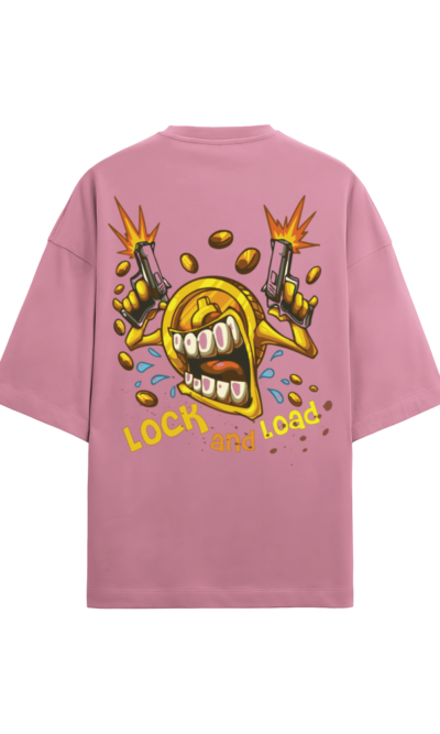 Lock And Load Oversized Graphic T-Shirt - Gear Up with Confidence!