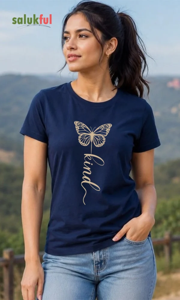 Bee Kind Women Graphic T-Shirt | Inspirational Casual Wear | Premium Cotton Tee for Women