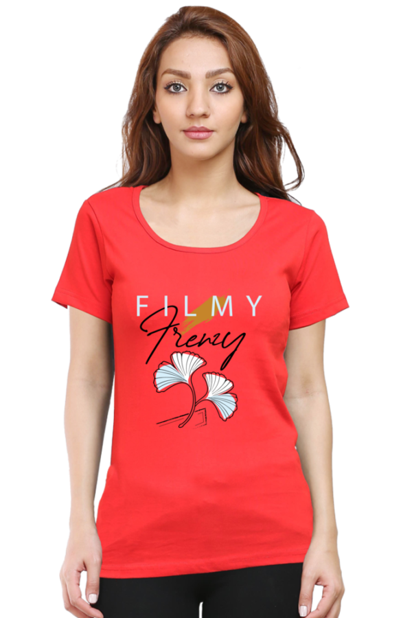 Filmy Frenzy Women’s Graphic T-Shirt – Trendy Bollywood-Inspired Design