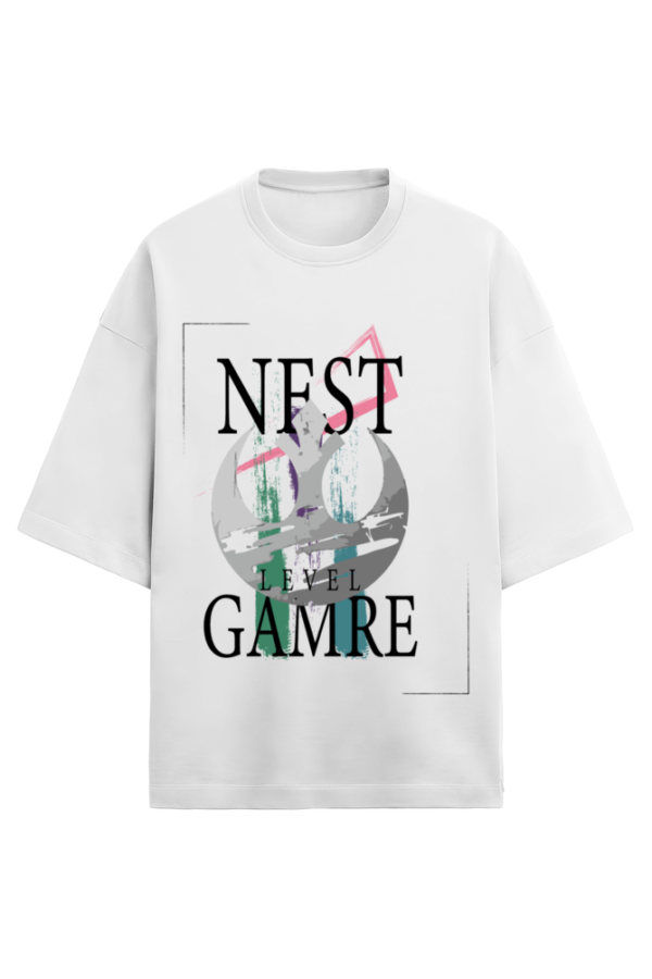 Next Level Gamer Man Oversize Graphic T-Shirt – Cool Gaming Tee for Men | Salukful