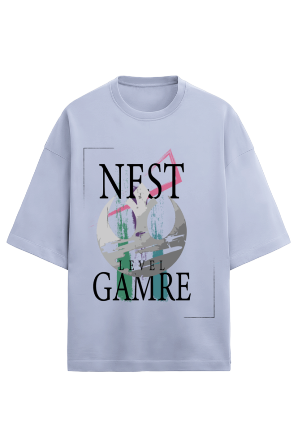 Next Level Gamer Man Oversize Graphic T-Shirt – Cool Gaming Tee for Men | Salukful