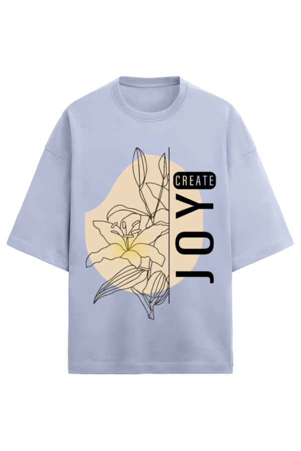 Create Joy Women’s Graphic Oversize T-Shirt – Trendy, Comfortable, and Uplifting Casual Wear