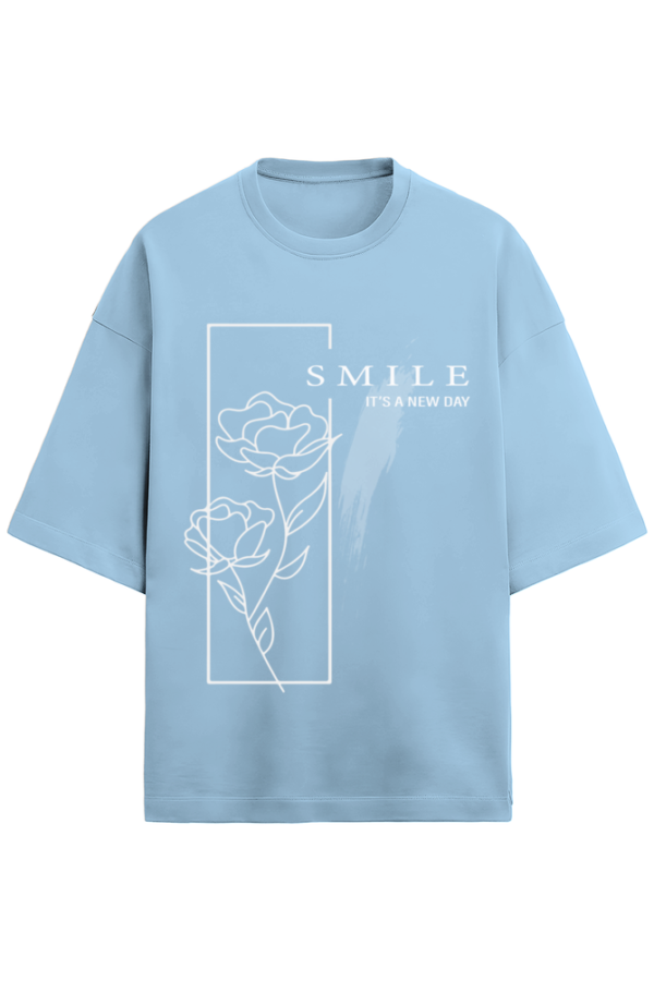 Smile, It's a New Day Women’s Graphic Oversize T-Shirt