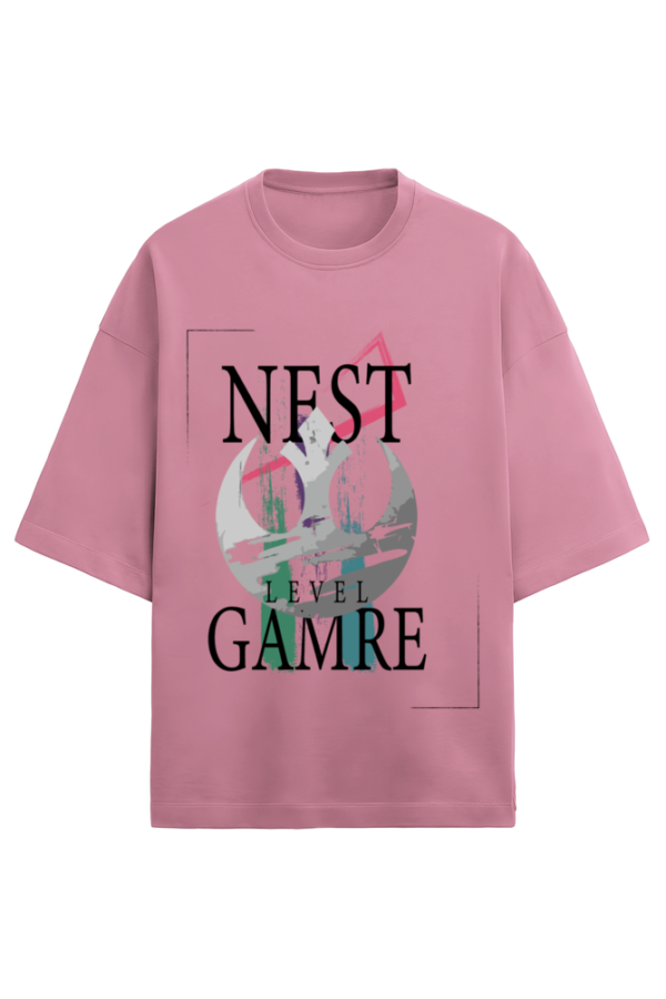 Next Level Gamer Man Oversize Graphic T-Shirt – Cool Gaming Tee for Men | Salukful