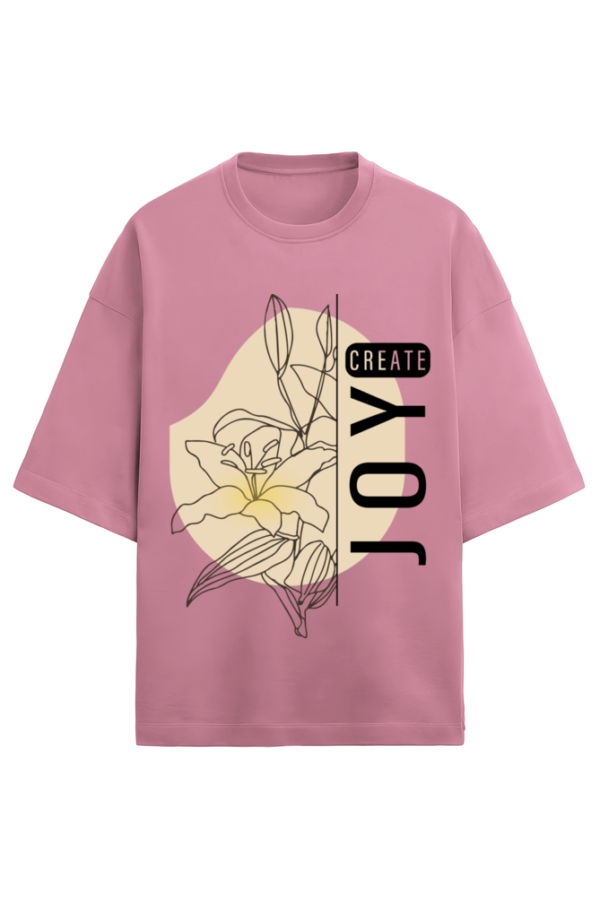 Create Joy Women’s Graphic Oversize T-Shirt – Trendy, Comfortable, and Uplifting Casual Wear