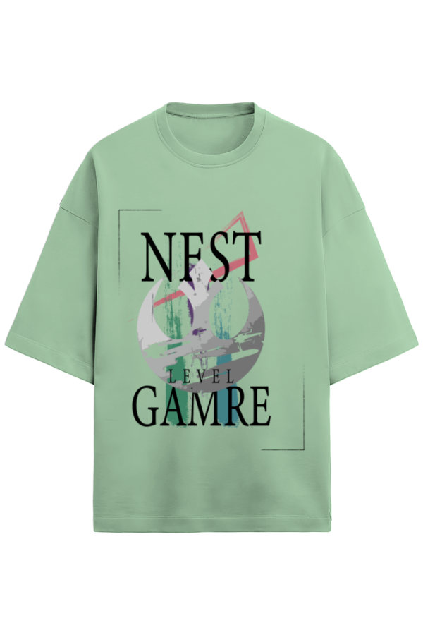 Next Level Gamer Man Oversize Graphic T-Shirt – Cool Gaming Tee for Men | Salukful