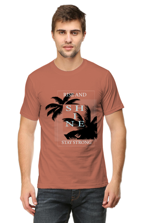 Rise and Shine Man Graphic T-shirt - Motivational Casual Tee | Men's Stylish Graphic Tee | Perfect for Everyday Wear