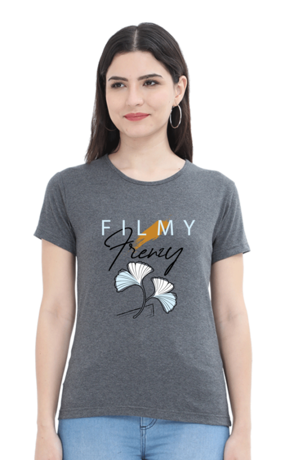 Filmy Frenzy Women’s Graphic T-Shirt – Trendy Bollywood-Inspired Design