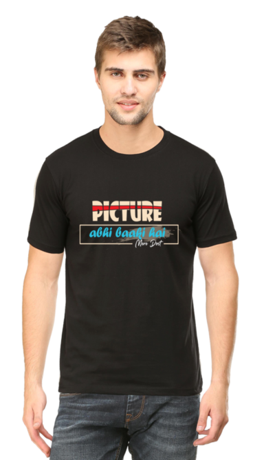 Picture Abhi Baaki Hai Mere Dost Graphic T-Shirt – Iconic Bollywood Style | Trendy Cotton Tee