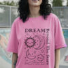 Dream Beyond the Stars Women Graphic Oversized T-Shirt