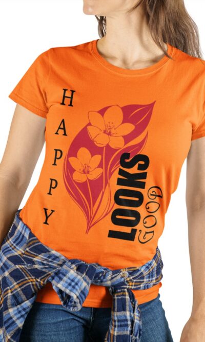 Happy Looks Good Women Graphic Printed T-shirt