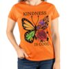 kindness is cool orange Kindness Is Cool Women Graphic Printed T-shirt