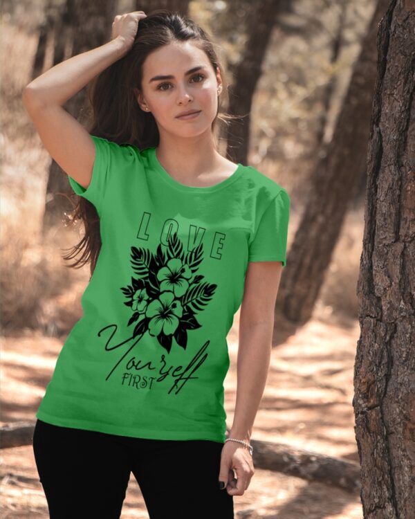Love Yourself First Women Graphic Printed T-shirt