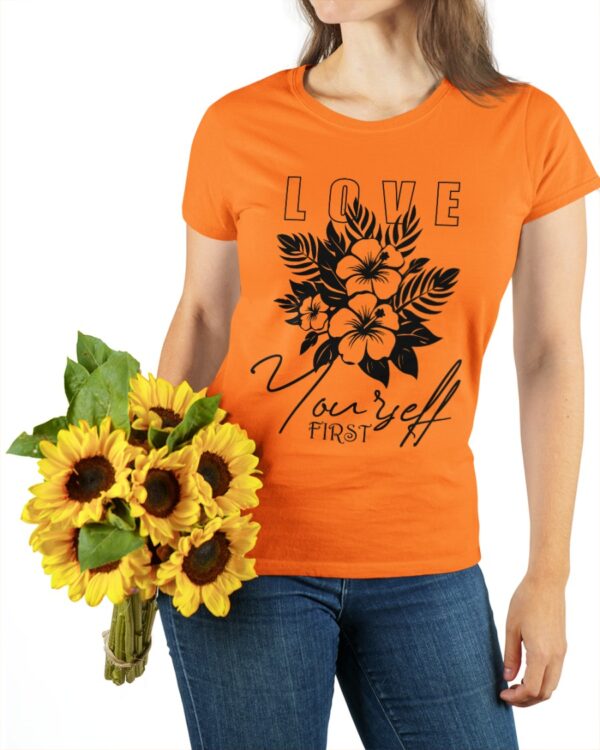 Love Yourself First Women Graphic Printed T-shirt