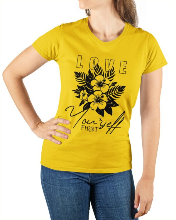 Love Yourself First Women Graphic Printed T-shirt