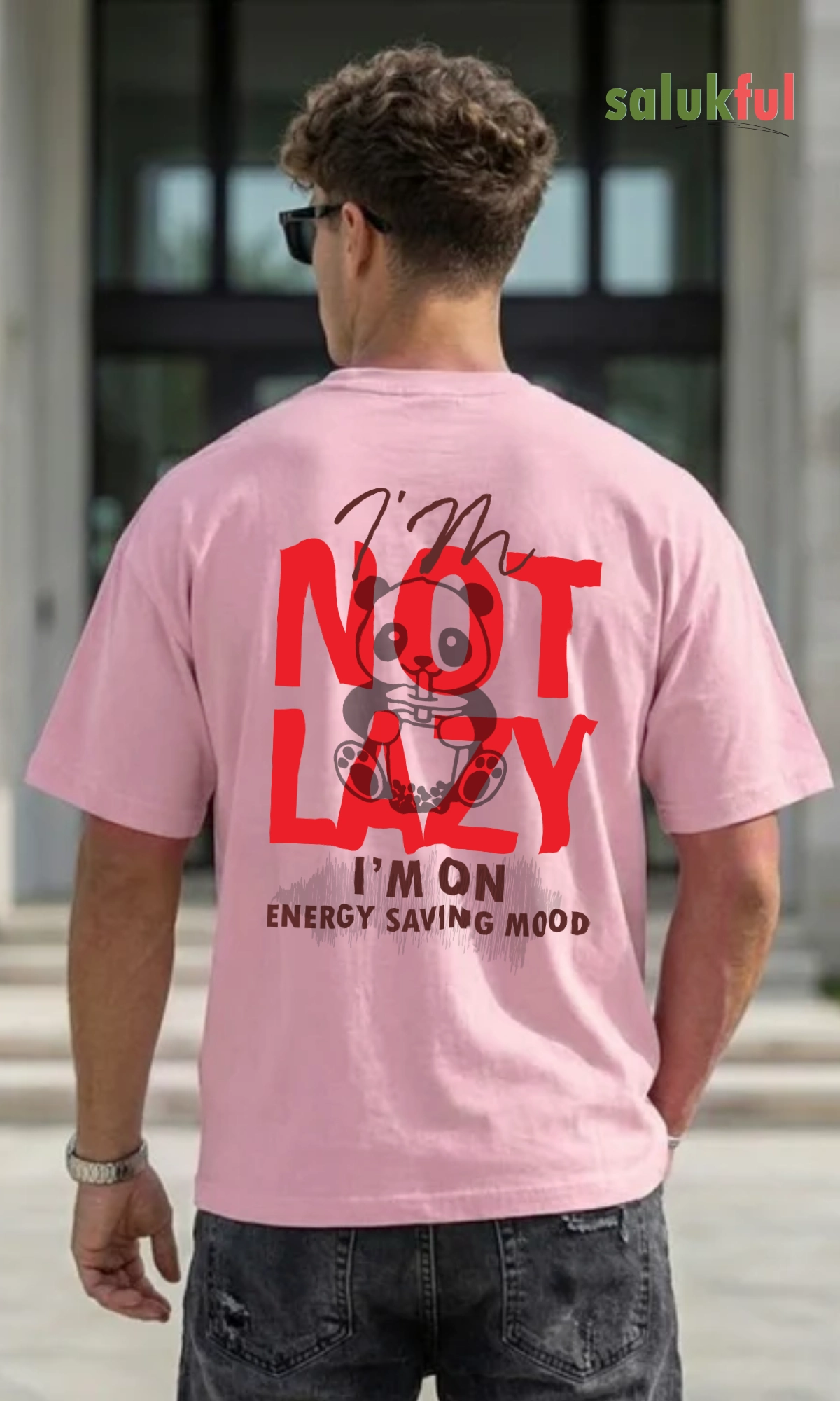 NOT LAZY LIGHT PINK MODEL