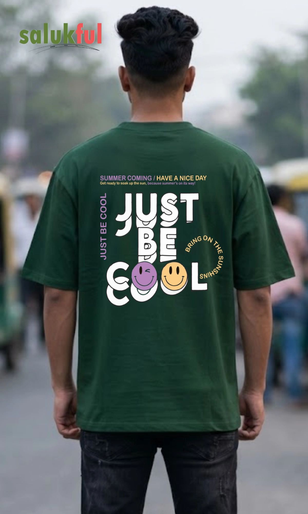 just be bottle green back model