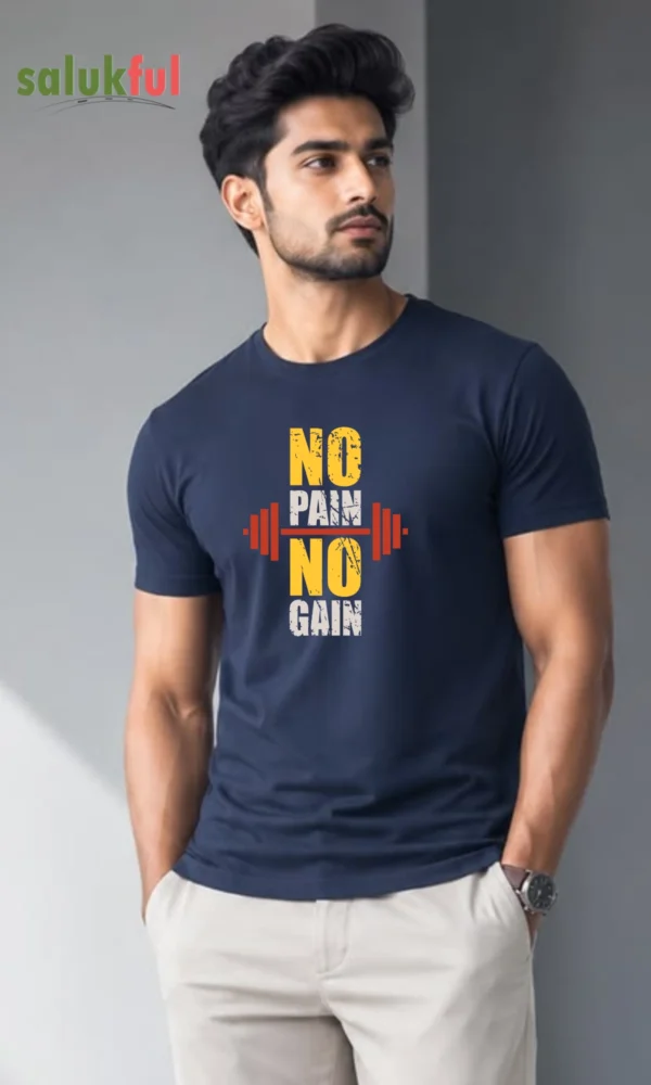 Home no pain no gain royel blue