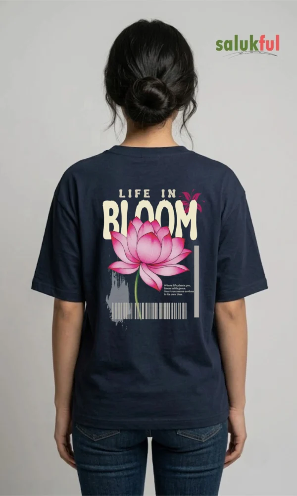 bloom navy blue back